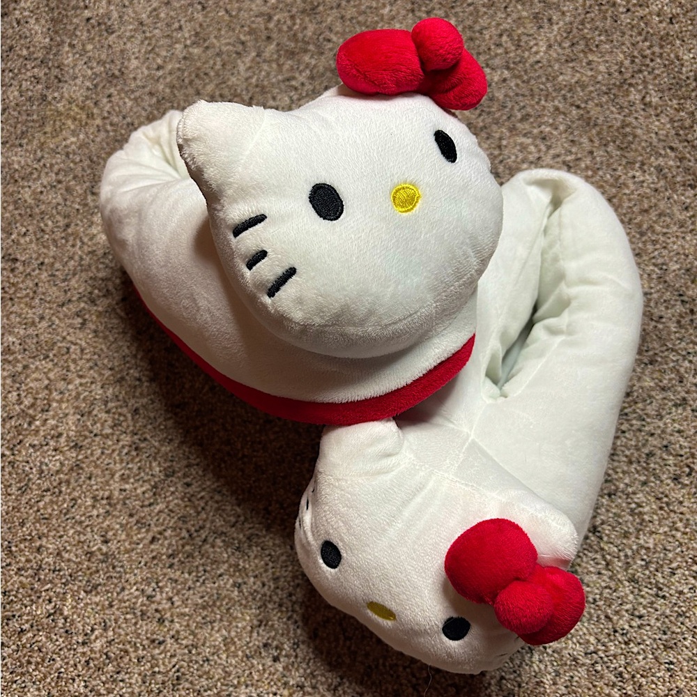 Hello Kitty White and Red Slippers